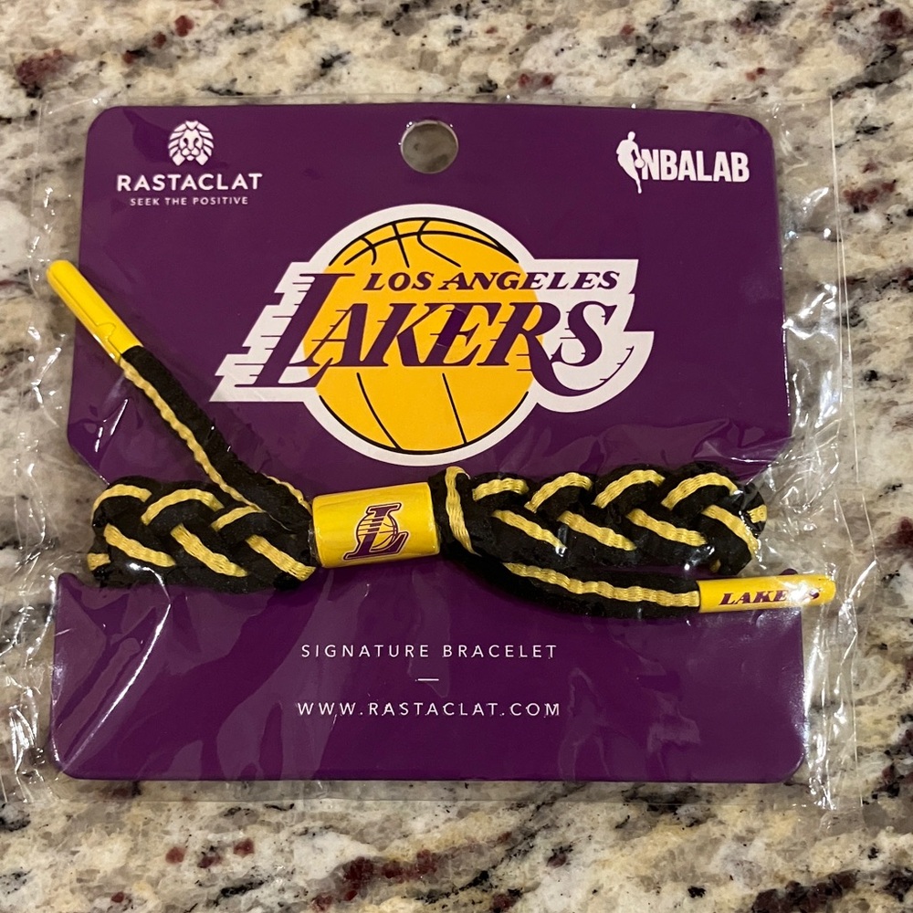 Rastaclat x NBA Los Angeles Lakers Braided Bracelet Black Gold Purple One Size